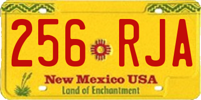 NM license plate 256RJA