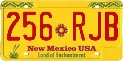 NM license plate 256RJB