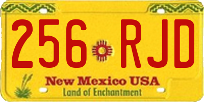 NM license plate 256RJD