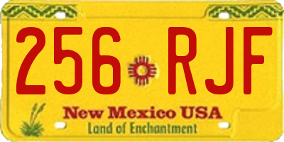 NM license plate 256RJF