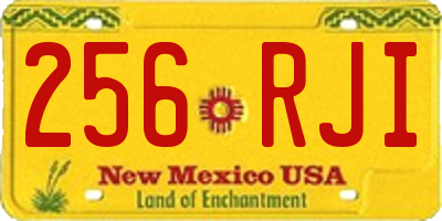 NM license plate 256RJI