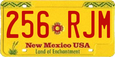 NM license plate 256RJM
