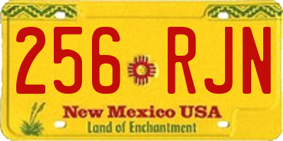 NM license plate 256RJN
