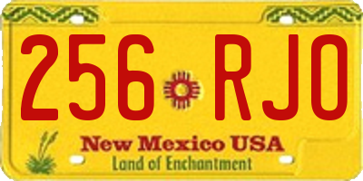 NM license plate 256RJO