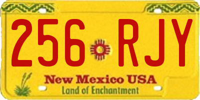 NM license plate 256RJY