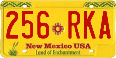 NM license plate 256RKA