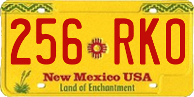 NM license plate 256RKO