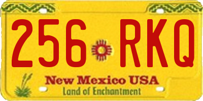 NM license plate 256RKQ