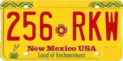 NM license plate 256RKW