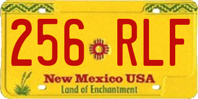 NM license plate 256RLF