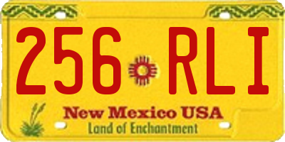 NM license plate 256RLI