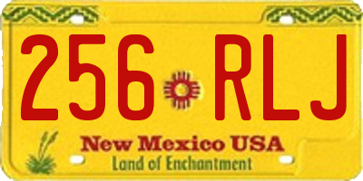 NM license plate 256RLJ