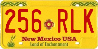 NM license plate 256RLK