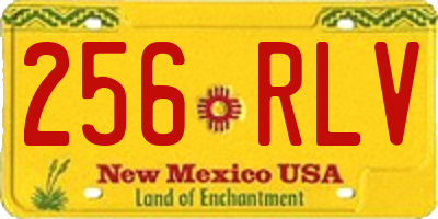 NM license plate 256RLV