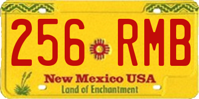NM license plate 256RMB