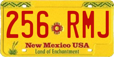 NM license plate 256RMJ