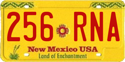 NM license plate 256RNA
