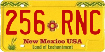 NM license plate 256RNC