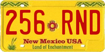 NM license plate 256RND