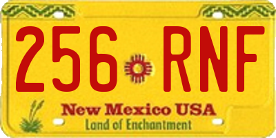 NM license plate 256RNF