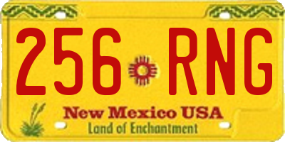 NM license plate 256RNG