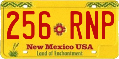 NM license plate 256RNP