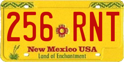 NM license plate 256RNT