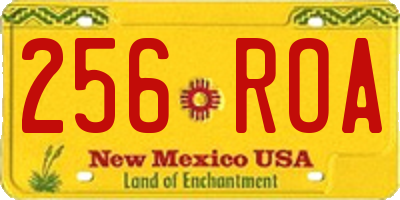 NM license plate 256ROA