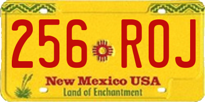 NM license plate 256ROJ