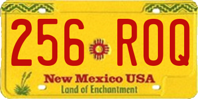 NM license plate 256ROQ