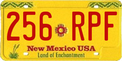NM license plate 256RPF