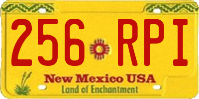 NM license plate 256RPI