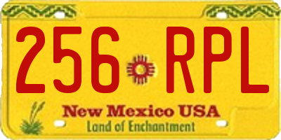 NM license plate 256RPL