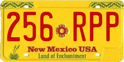 NM license plate 256RPP