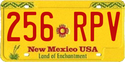 NM license plate 256RPV
