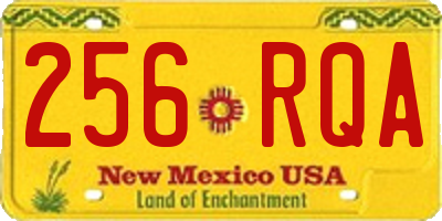 NM license plate 256RQA