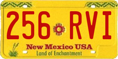 NM license plate 256RVI