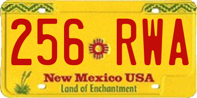 NM license plate 256RWA