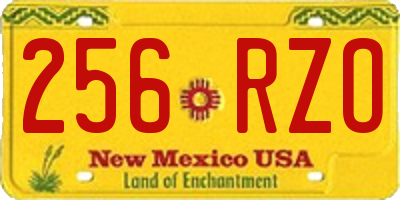 NM license plate 256RZO