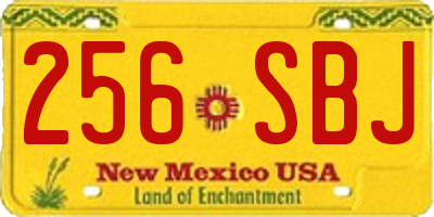 NM license plate 256SBJ