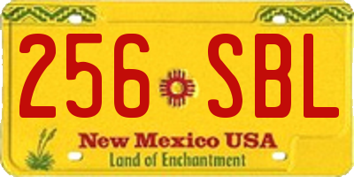 NM license plate 256SBL