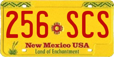 NM license plate 256SCS
