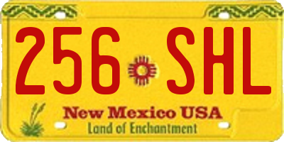 NM license plate 256SHL