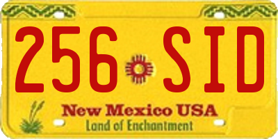 NM license plate 256SID