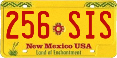 NM license plate 256SIS