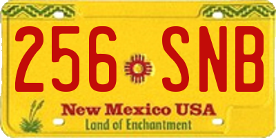 NM license plate 256SNB