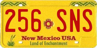 NM license plate 256SNS