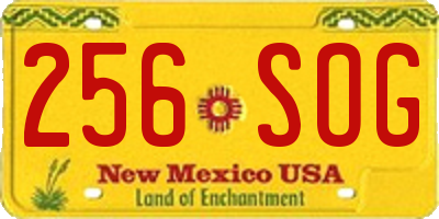 NM license plate 256SOG