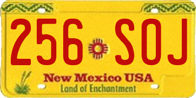 NM license plate 256SOJ