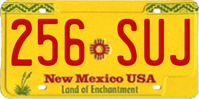 NM license plate 256SUJ